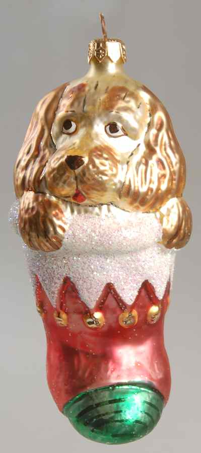 Pediatric Cancer Awareness Christmas Puppy Love-1995 - Boxed by Christopher Radko-1