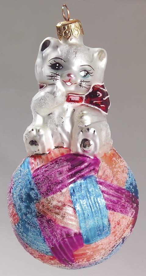 Pediatric Cancer Awareness Kitty Cares-1997 - No Box by Christopher Radko-1