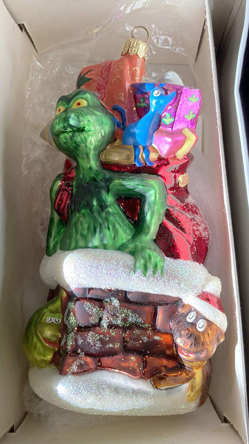 Wubbulous World of Dr Seuss Up On The Rooftop-Grinch - No Box by Christopher Radko-1