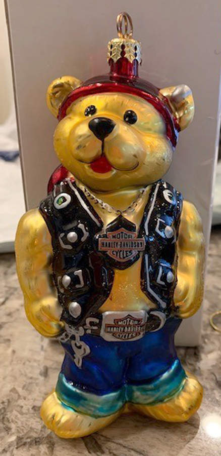 Harley Davidson Man Of Steel-Harley Davidson Bear - No Box by Christopher Radko-1
