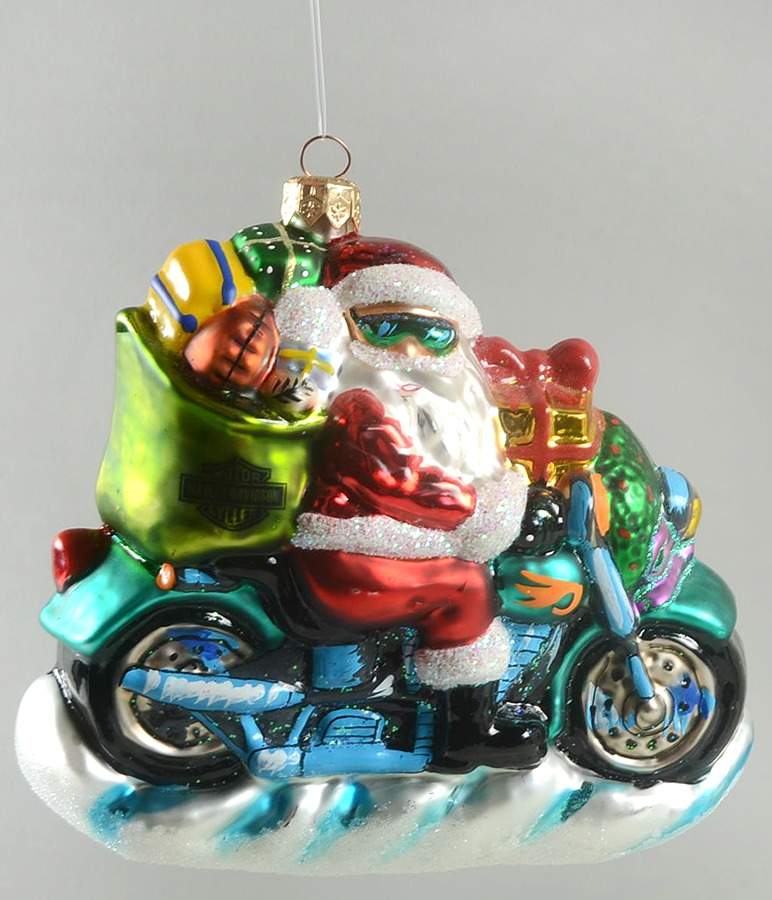 Harley Davidson Free Wheeling Santa - No Box by Christopher Radko-1