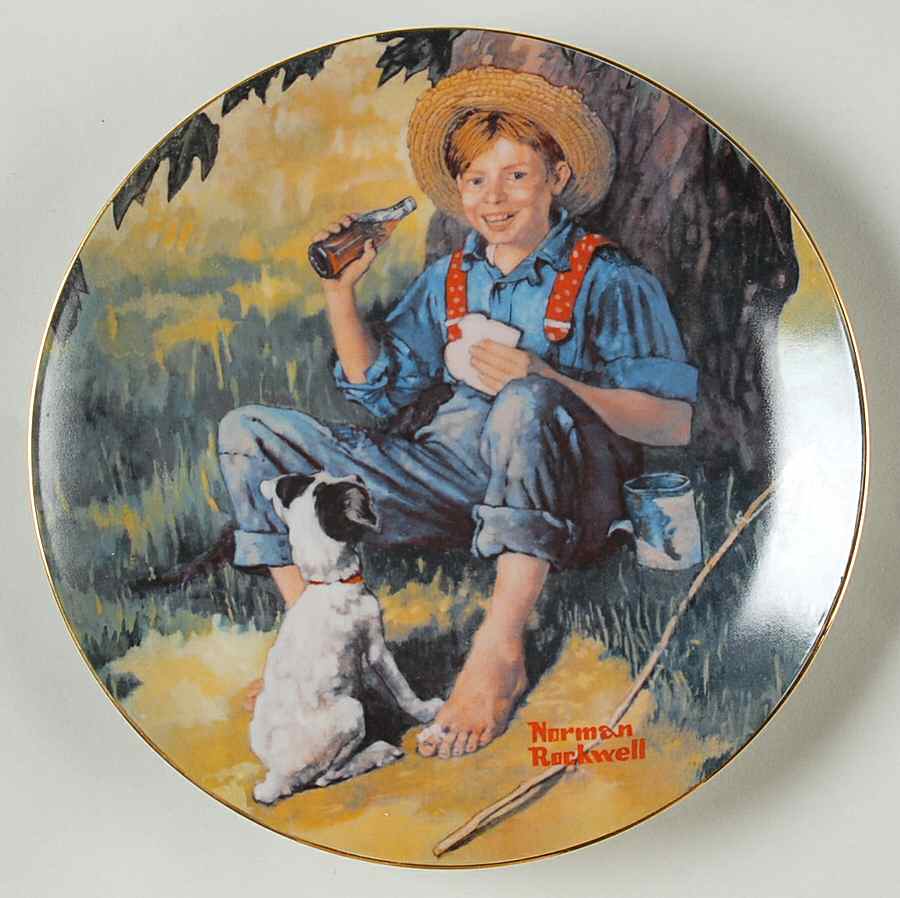 Good Old Days-Plate Barefoot Boy - Boxed by River Shore-1