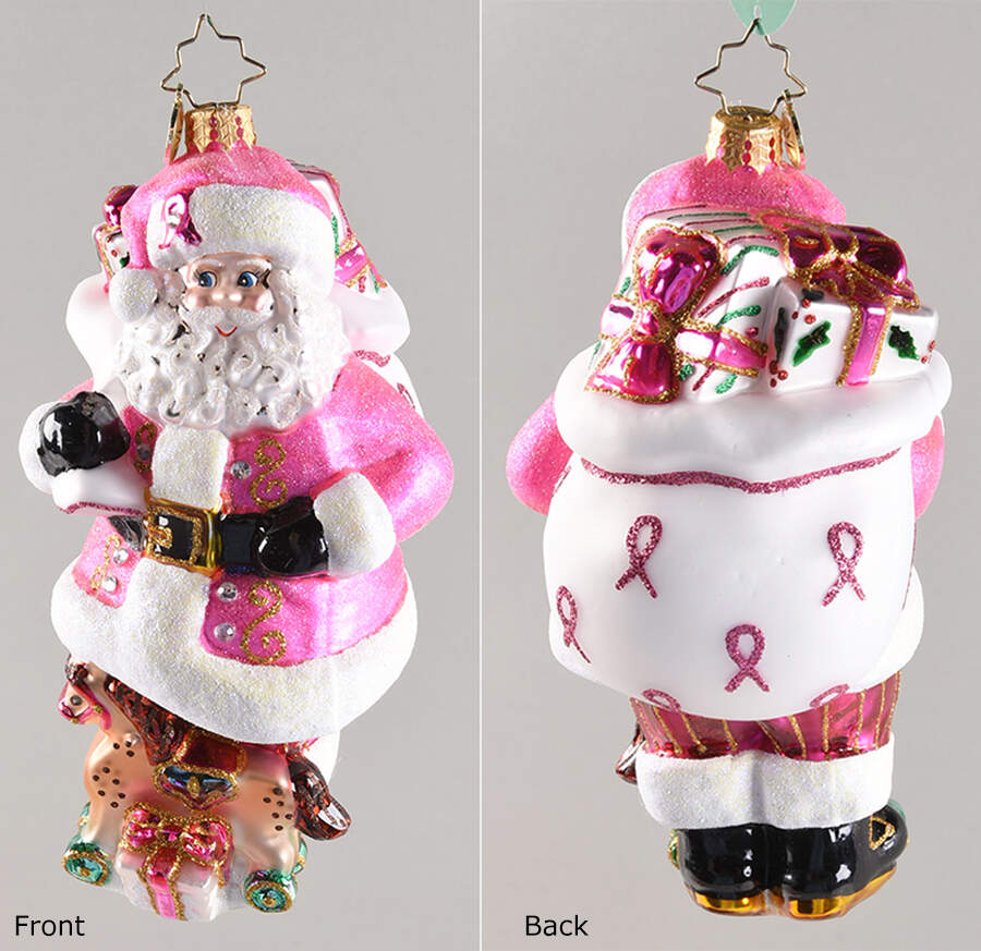 Breast Cancer Research 2023-Think Pink Santa - No Box by Christopher Radko-1