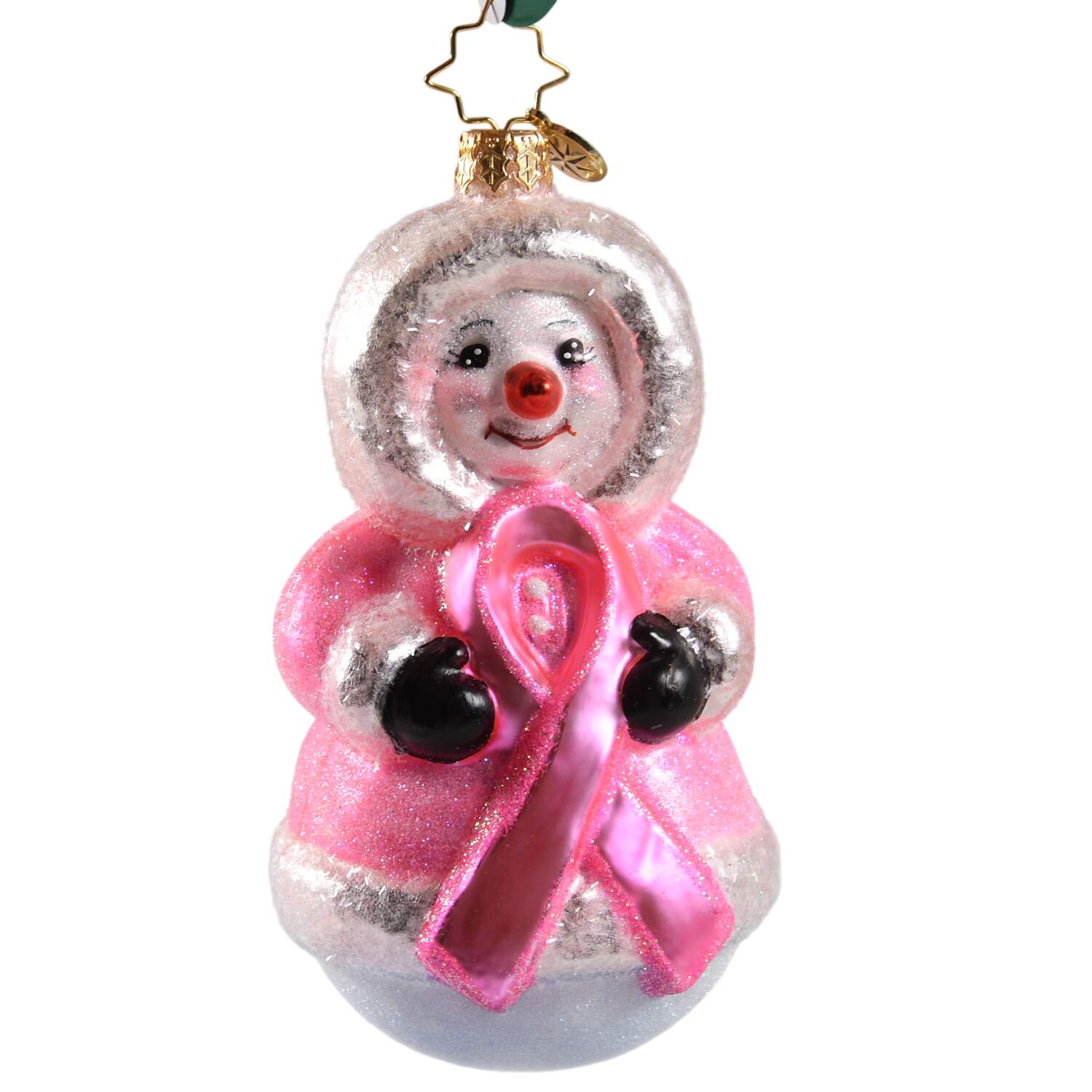 Breast Cancer Research 2026-Ribbon Of Winter Wishes - No Box by Christopher Radko-1