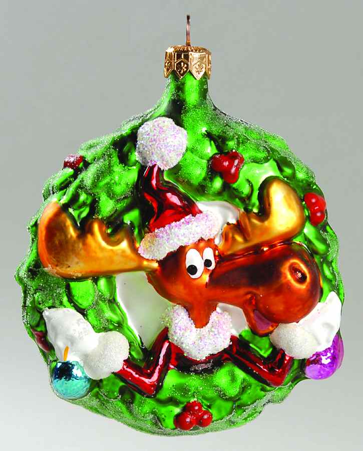 Rocky, Bullwinkle, & Friends Bullwinkle's Wreath - No Box by Christopher Radko-1