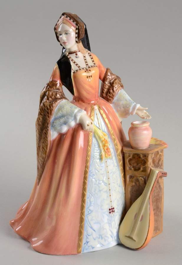 Six Wives of Henry VIII-Figurine Jane Seymour - Boxed by Royal Doulton-1