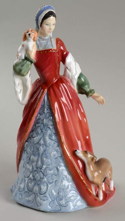 Six Wives of Henry VIII-Figurine Anne Boleyn - No Box by Royal Doulton-1