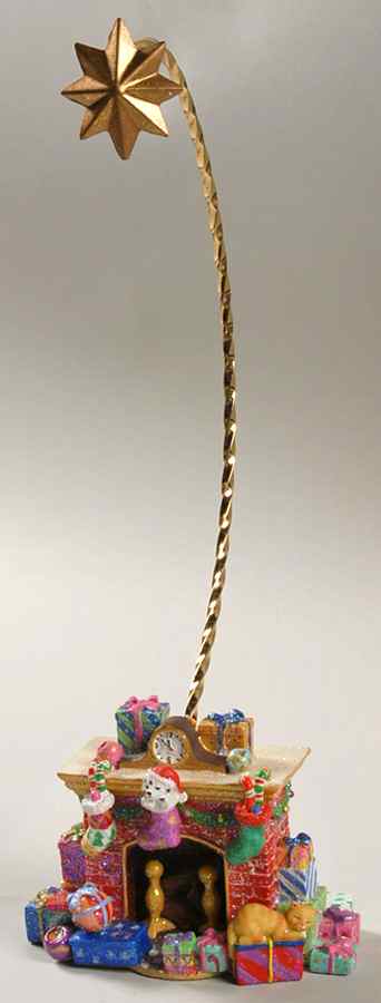 Radko Christmas Accessories Ornament Stand - Fire Place - Boxed by Christopher Radko-1