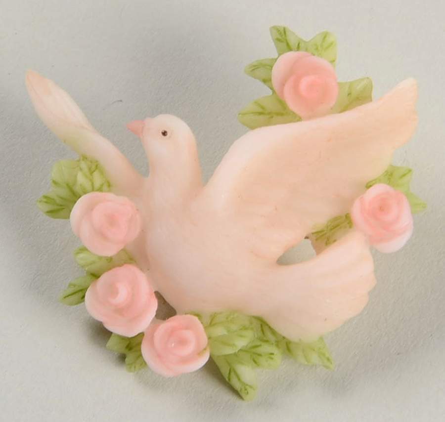 Seraphim Ornaments Dove With Roses Pin - Boxed by Roman-1