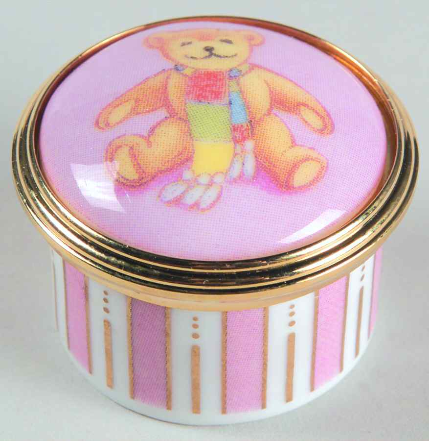 Royal Worcester Enamel Boxes Teddies-Round Small - Boxed by Royal Worcester-1