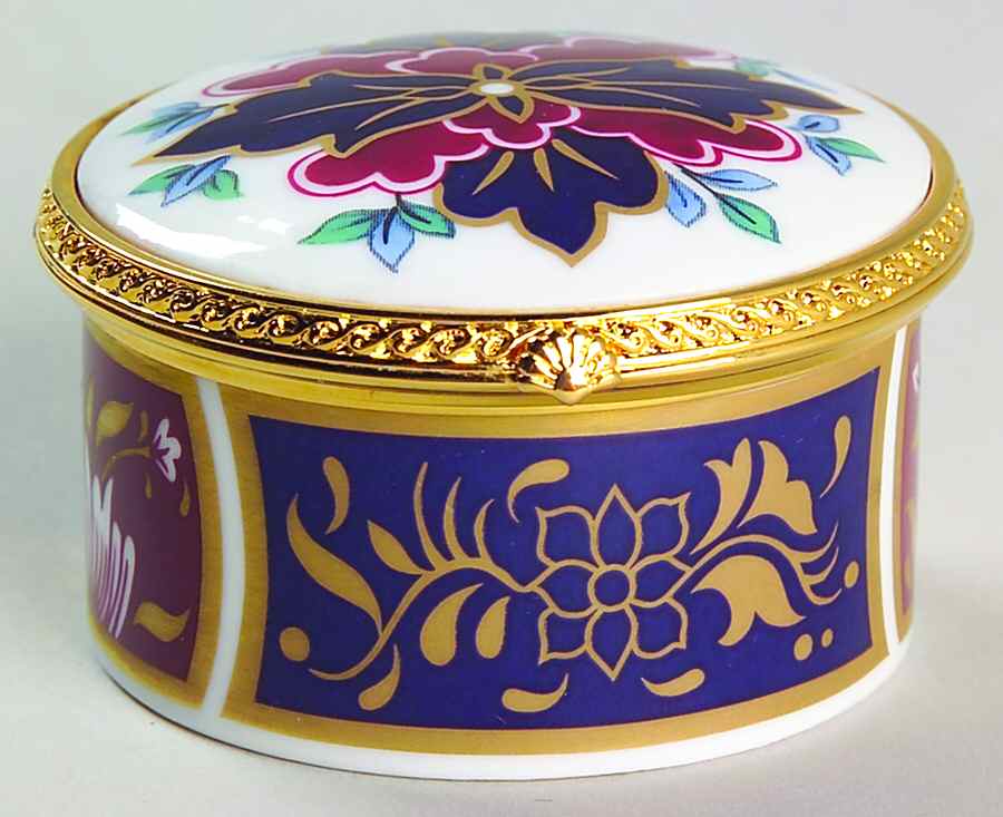 Royal Worcester Enamel Boxes Prince Regent-Large Round - No Box by Royal Worcester-1