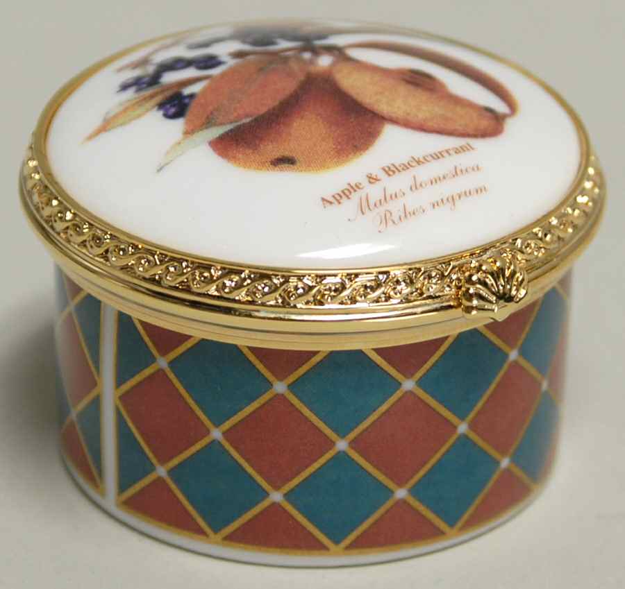 Royal Worcester Enamel Boxes Apple & Black Currant - With Box by Royal Worcester-1