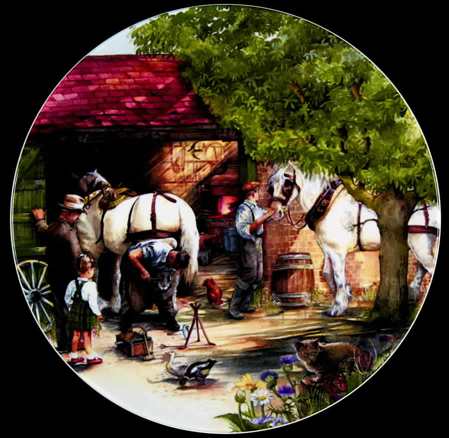 Old Country Crafts The Blacksmith - With Box by Royal Doulton-1