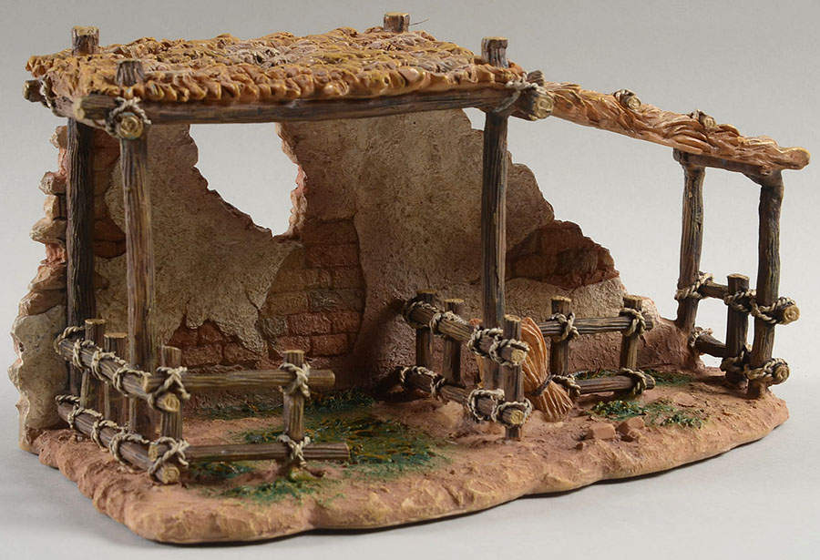 Fontanini Heirloom Nativity 5" Scale Stable With Brick Wall - No Box by Roman-1