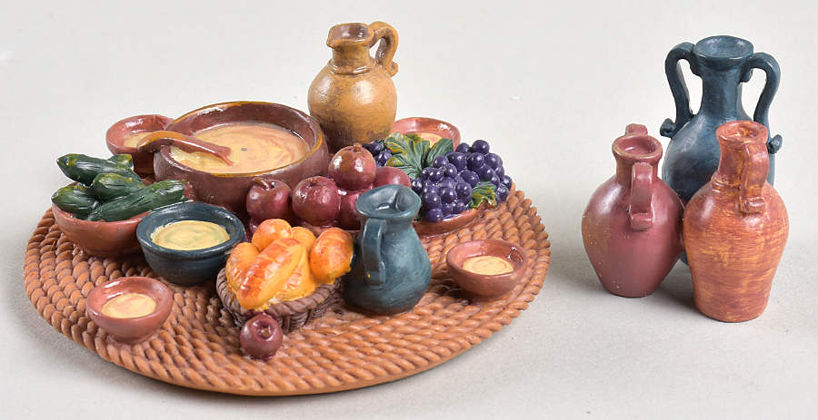 Fontanini Heirloom Nativity 5" Scale Food, Mat And Jugs-Set Of 2 - No Box by Roman-1
