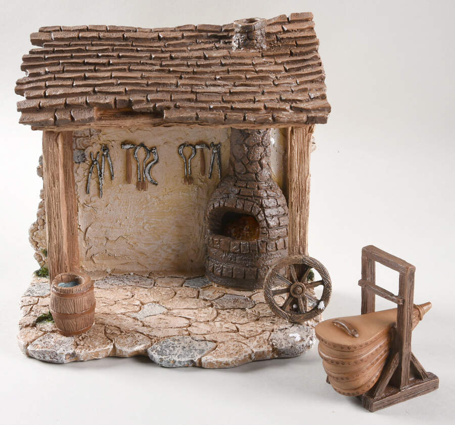 Fontanini Heirloom Nativity 5" Scale Blacksmith's Shop Set Of 2 - Boxed by Roman-1