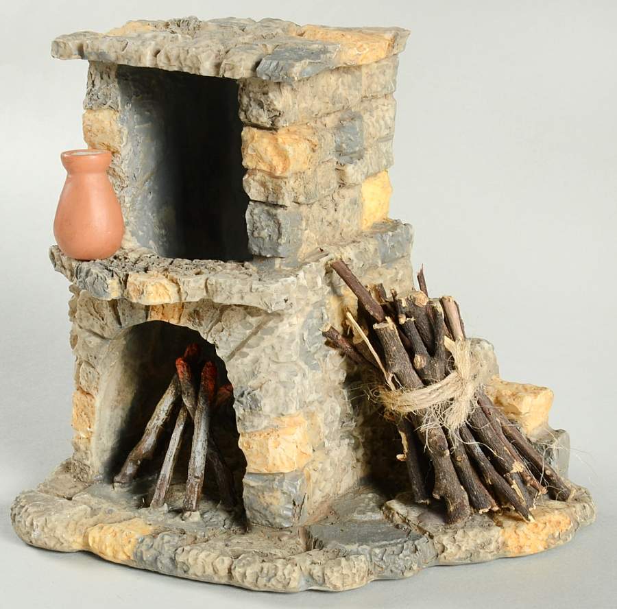 Fontanini Heirloom Nativity 5" Scale Fireplace - Lighted - With Box by Roman-1