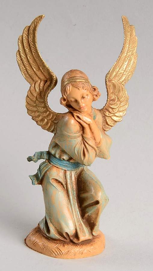 Fontanini Heirloom Nativity 5" Scale Kneeling Angel-Wings Up - No Box by Roman-1