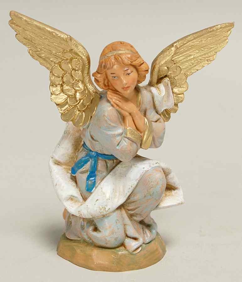Fontanini Heirloom Nativity 5" Scale Kneeling Angel - Boxed by Roman-1