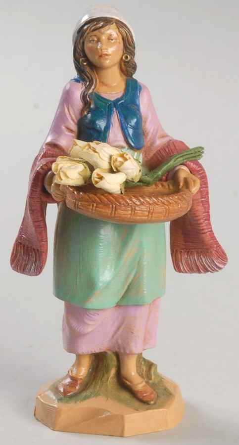 Fontanini Heirloom Nativity 5" Scale Sharon W/ Perfume In Basket - Boxed by Roman-1