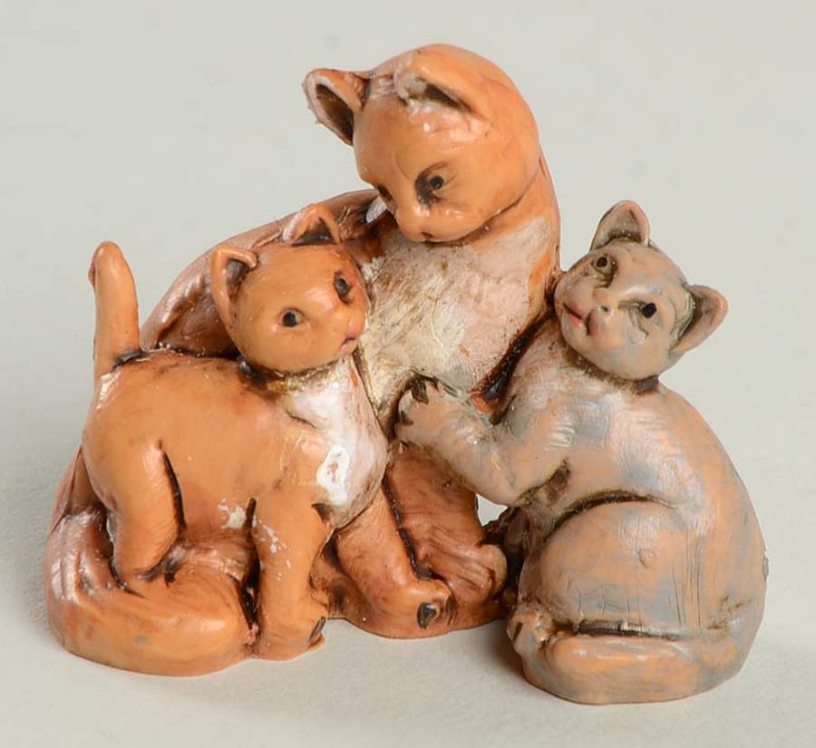 Fontanini Heirloom Nativity 5" Scale Cat Family - Boxed by Roman-1