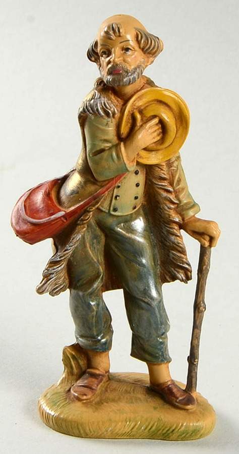 Pellegrini Nativity 4.5"Scale Shepherd With Cane - No Box by Malco-1