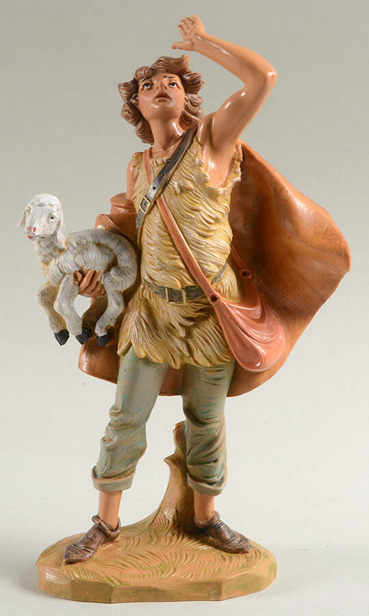 Fontanini Nativity 7.5" Micah With Lamb - Boxed by Roman-1