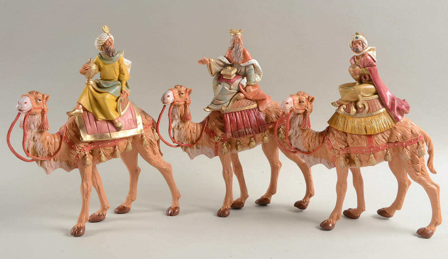 Fontanini Nativity 7.5" Kings On Camels-Set Of 3 - Boxed by Roman-1