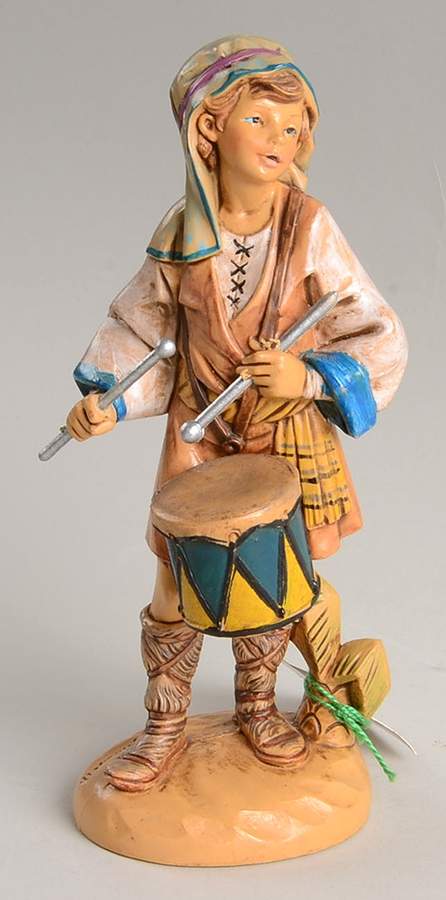Fontanini Nativity 7.5" Jareth The Drummer Boy - Boxed by Roman-1