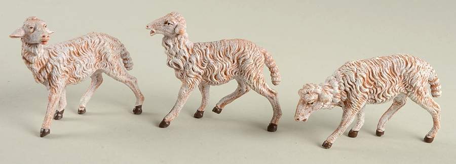 Fontanini Nativity 7.5" White Sheep - Set Of 3 - Boxed by Roman-1