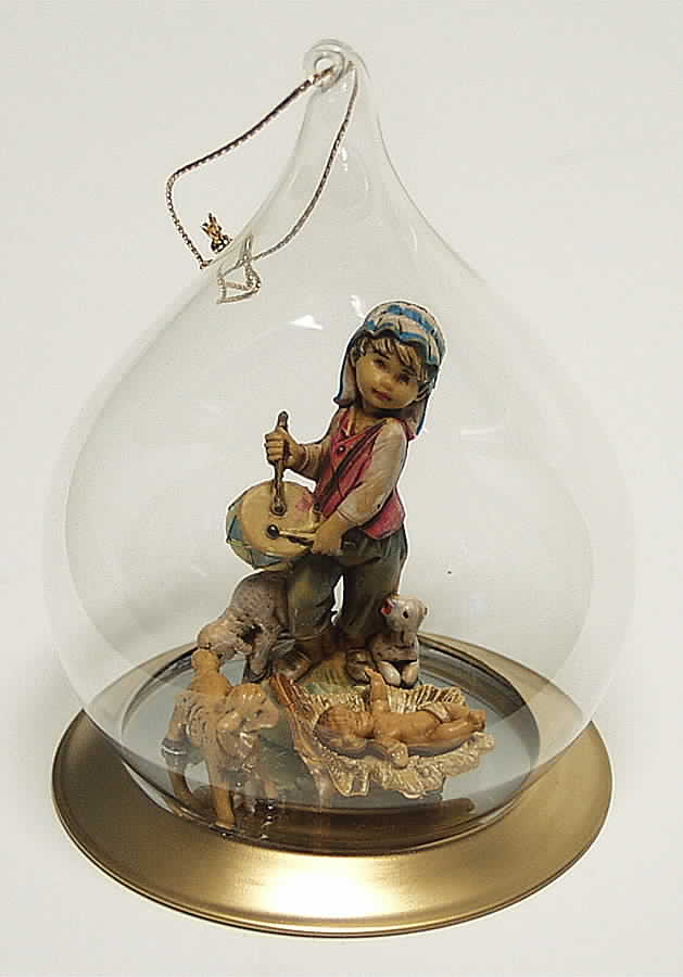 Nativity Fontanini Ornament Drummer Boy-Teardrop Shape - Boxed by Roman-1