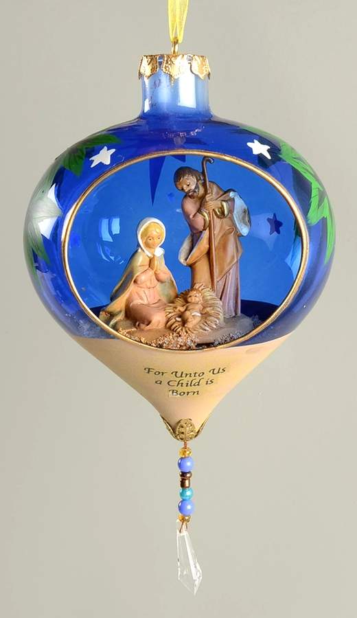 Nativity Fontanini Ornament Holy Family-For Unto Us A Child Is Born - No Box by Roman-1
