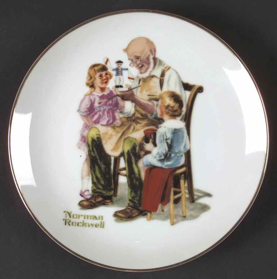 Miniature Rockwell Plates The Toymaker - No Box by Rockwell Museum-1