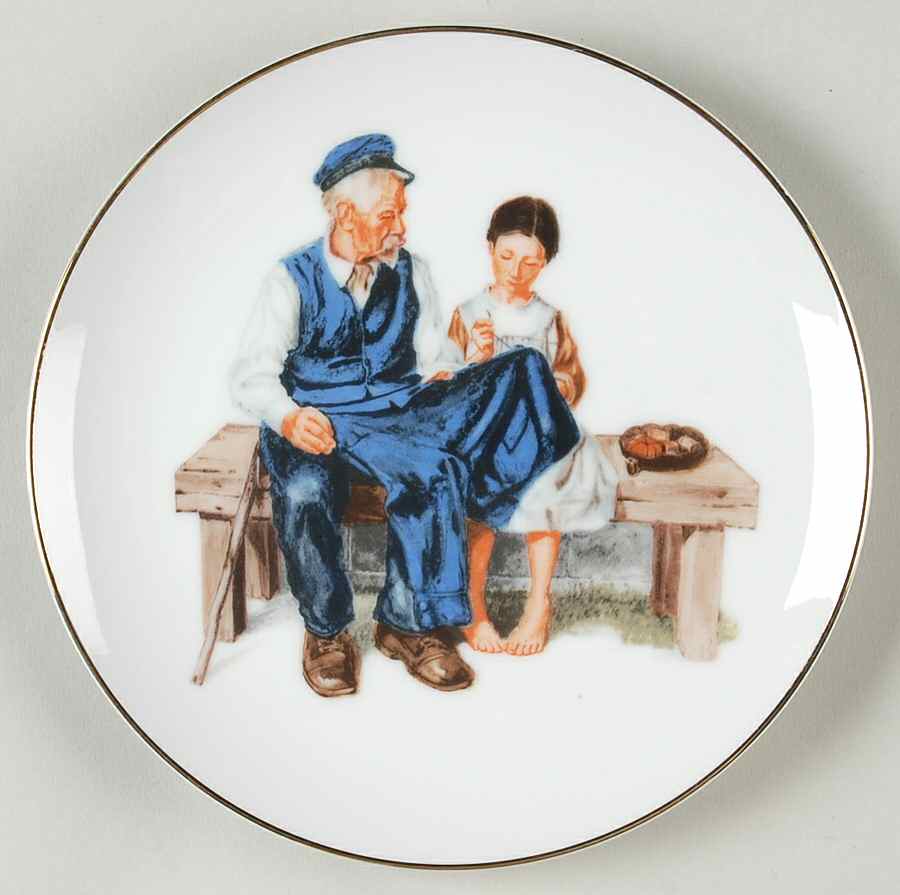 Miniature Rockwell Plates The Lighthouse Keepers Daughter - No Box by Rockwell Museum-1