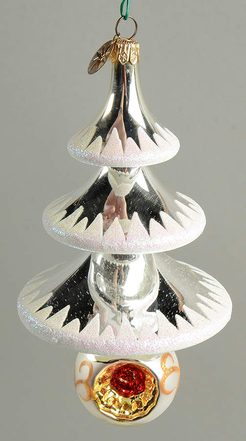 Reflectors (Traditional) Graceful Evergreen-Silver - No Box by Christopher Radko-1