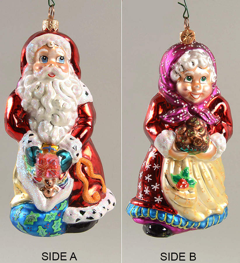 Santas His And Hers (2-Sided) - No Box by Christopher Radko-1
