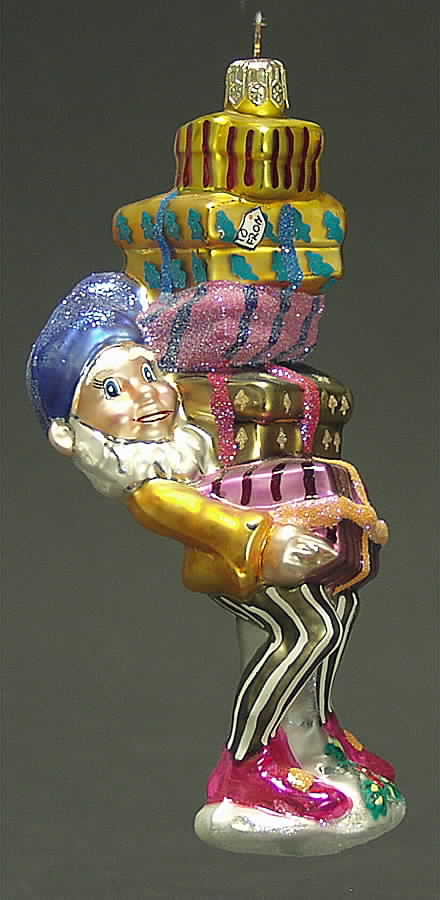 Elves & Gnomes Balancing Act-Blue Hat - No Box by Christopher Radko-1