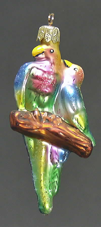 Birds Perky Parrots Gem - No Box by Christopher Radko-1
