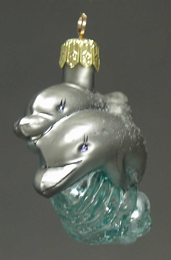 Aquatic Dolphin Duo Gem - No Box by Christopher Radko-1