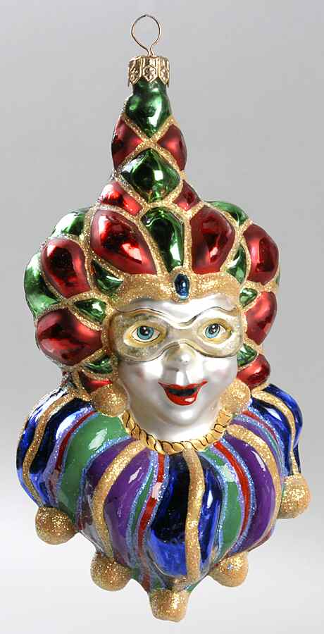 Carnival Merry Masquerade-Red/Green - No Box by Christopher Radko-1