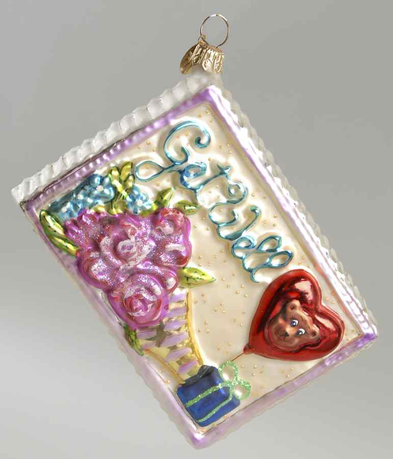 Postcards-Greetings Get Well Soon (2 Sided) - No Box by Christopher Radko-1