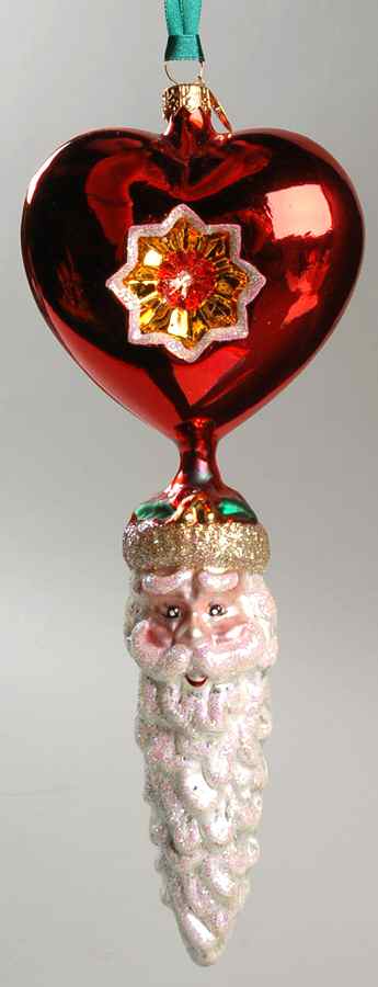 Icicles Heart Icicle Santa - No Box by Christopher Radko-1