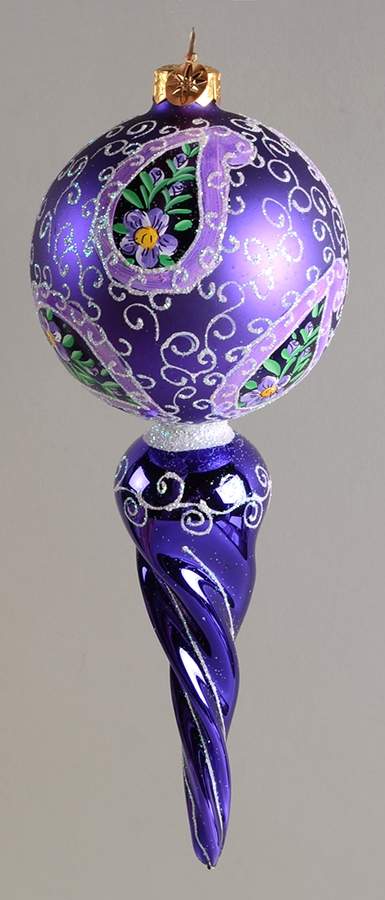 Traditional Shapes Ornament Violet Bouquet - No Box by Christopher Radko-1