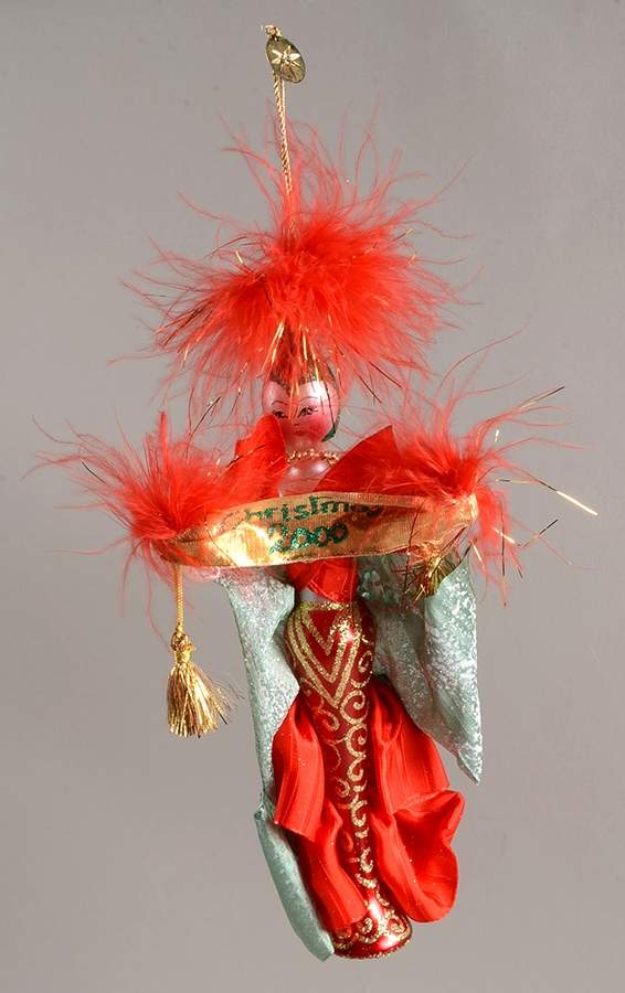 Feathered Ornaments (Italian Flair) Miss Christmas 2000 - No Box by Christopher Radko-1