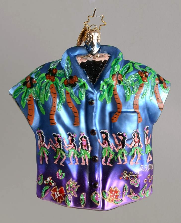 Surf & Sun-Shirts Ornament Aloha Shirt-Dancers - No Box by Christopher Radko-1
