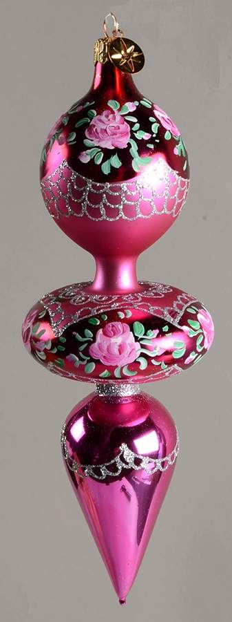 Traditional Shapes Ornament Rose Drop - No Box by Christopher Radko-1