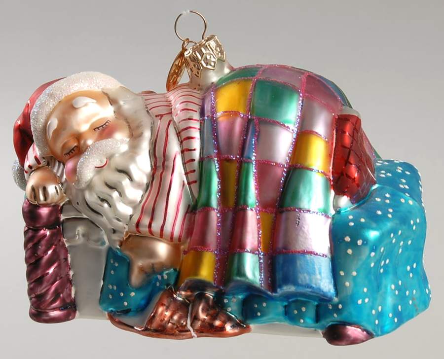 Santa's Pastimes-Recreations A Long Winter's Nap-Blue Bed - No Box by Christopher Radko-1