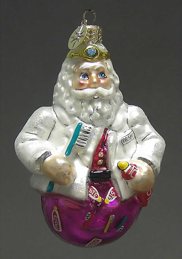 Roly Poly Ornaments Roly Dental Claus - No Box by Christopher Radko-1