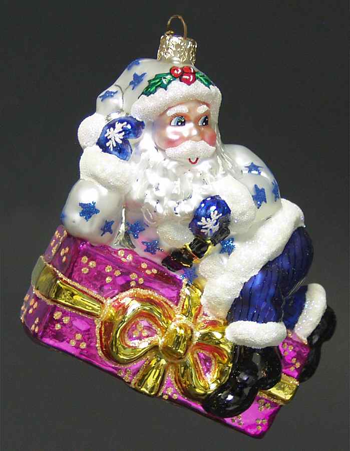 Santa's Pastimes-Recreations Presently Resting-Blue - No Box by Christopher Radko-1