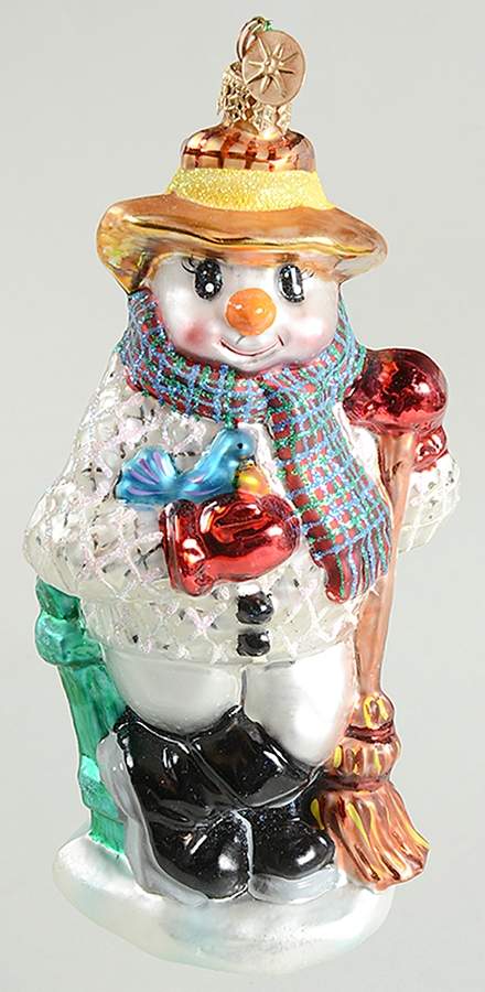 Snowmen with Broom Farmer Frost - No Box by Christopher Radko-1